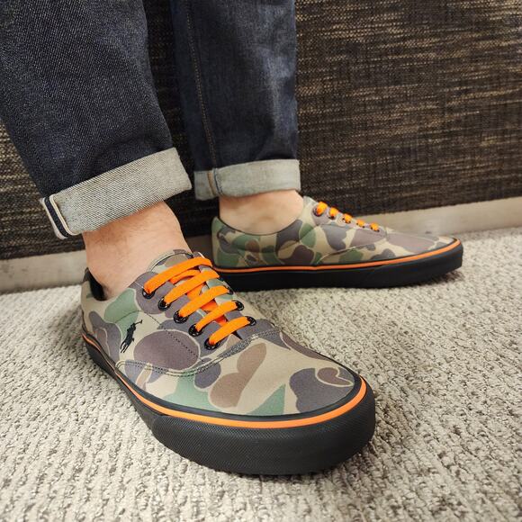 NEW POLO RALPH LAUREN KEATON SNEAKER SHOE CAMO MENS SIZE - 8.5 - Picture 8 of 9